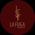 Le sceau La Fuga Premium — monogramme or sur bordeaux